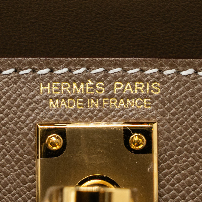 Hermes mini kelly II madame etoupe GHW stamp B