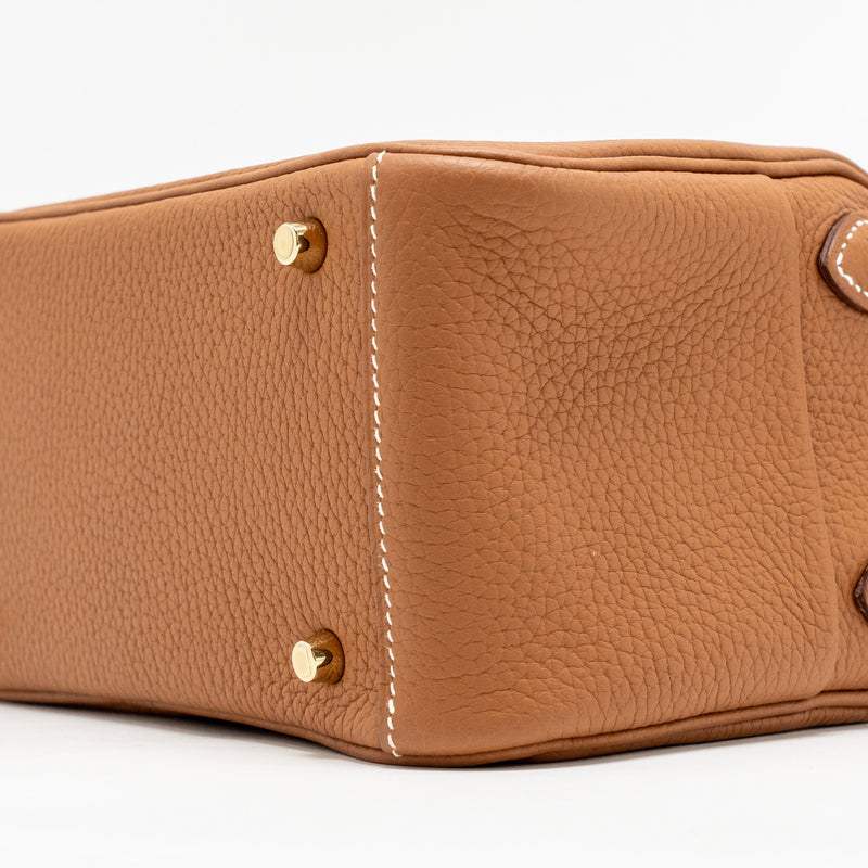 Hermes Mini Lindy Clemence Gold GHW Stamp U