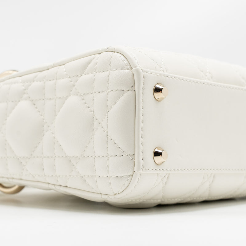 Dior Mini Lady Dior Lambskin White LGHW