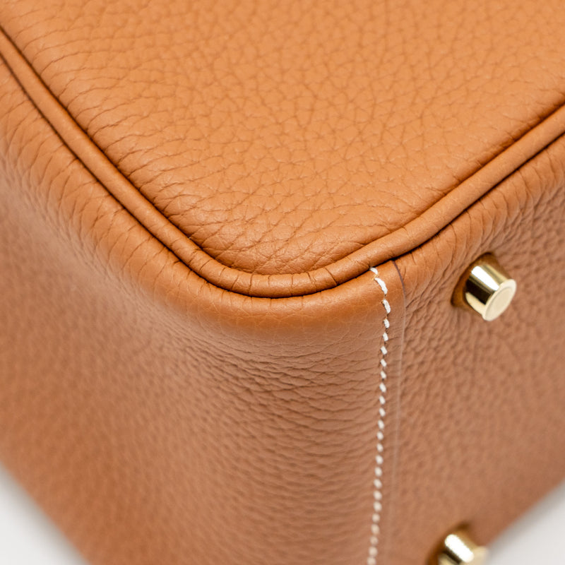Hermes Mini Lindy Clemence Gold GHW Stamp U