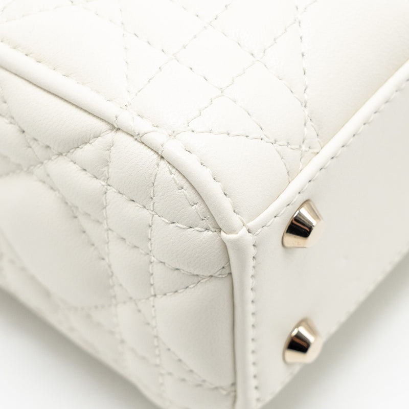 Dior Mini Lady Dior Lambskin White LGHW