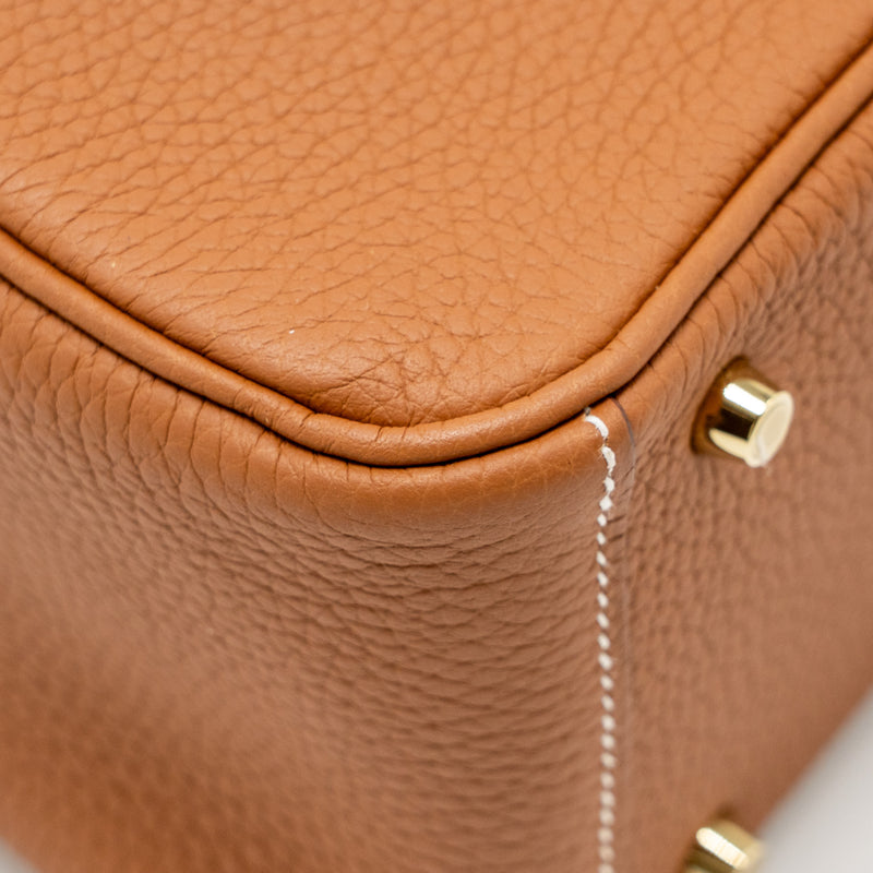 Hermes Mini Lindy Clemence Gold GHW Stamp U