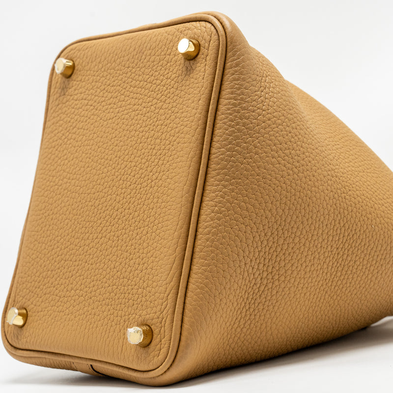 Hermes picotin 18 lock bag Clemence biscuit GHW stamp B