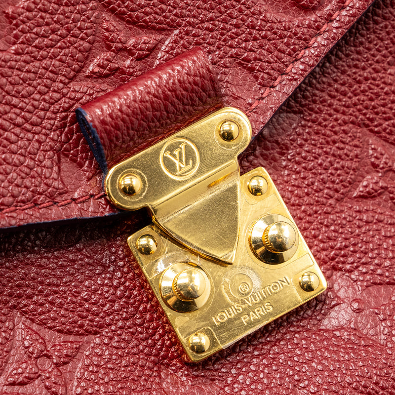 Louis Vuitton Red Monogram Empreinte Pochette Metis Gold Hardware