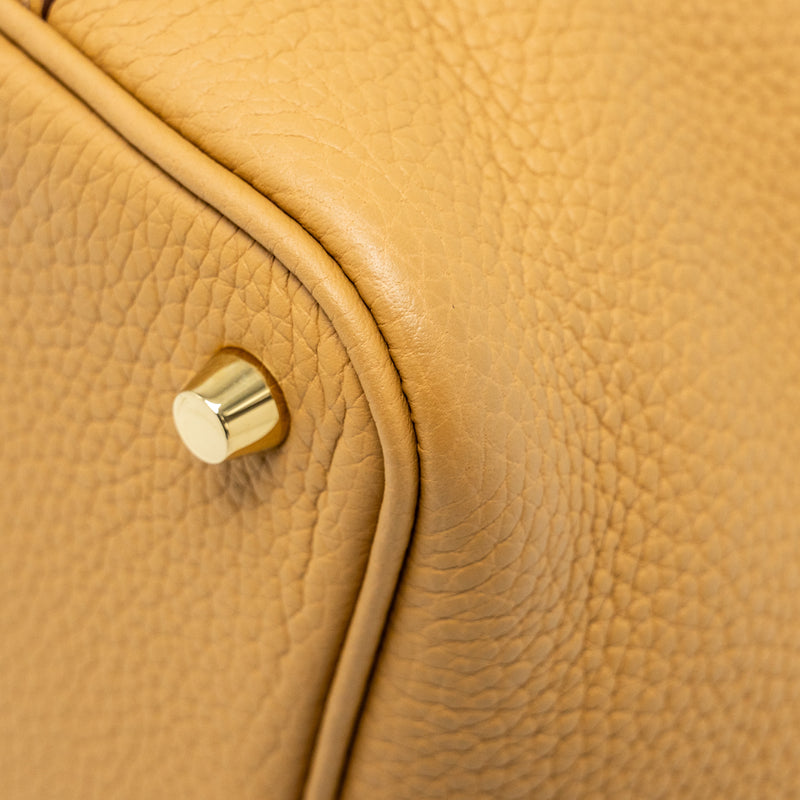Hermes picotin 18 lock bag Clemence biscuit GHW stamp B