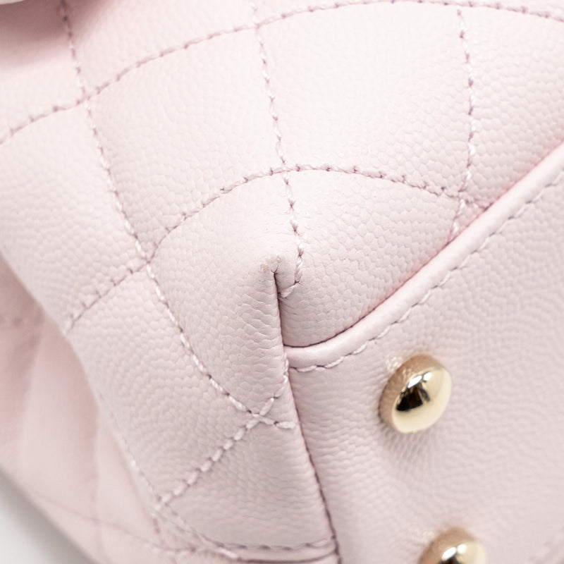 Chanel Small Coco Handle Caviar Light Pink LGHW (microchip)