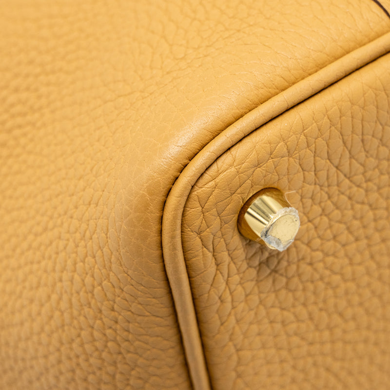 Hermes picotin 18 lock bag Clemence biscuit GHW stamp B