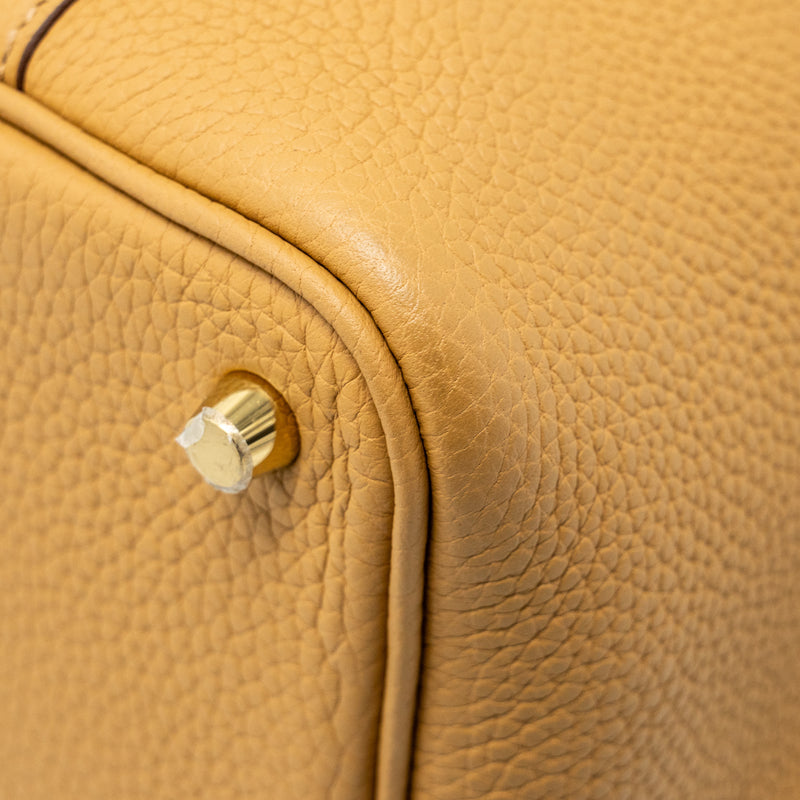 Hermes picotin 18 lock bag Clemence biscuit GHW stamp B