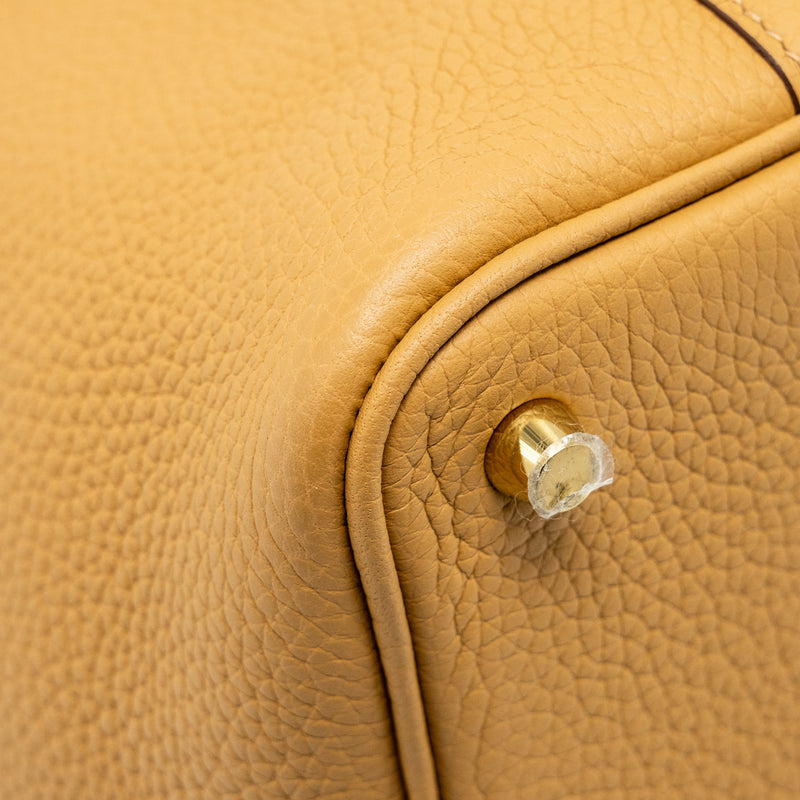 Hermes picotin 18 lock bag Clemence biscuit GHW stamp B