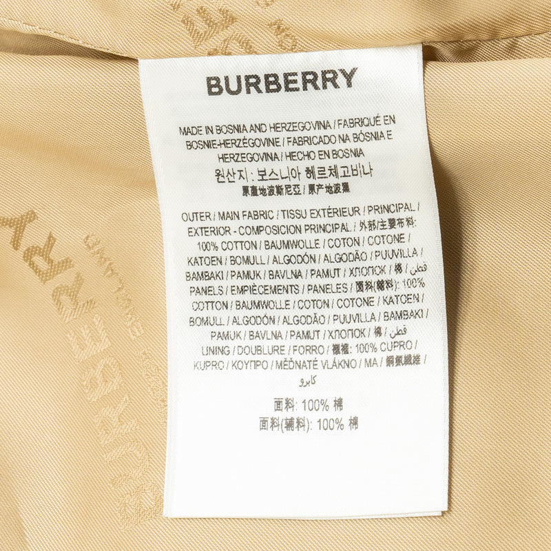 Burberry Size 4 Check Panel Mid-Length Trench Coat