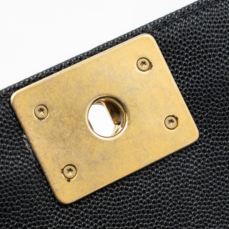 Chanel Medium Classic Boy Bag Caviar Black GHW
