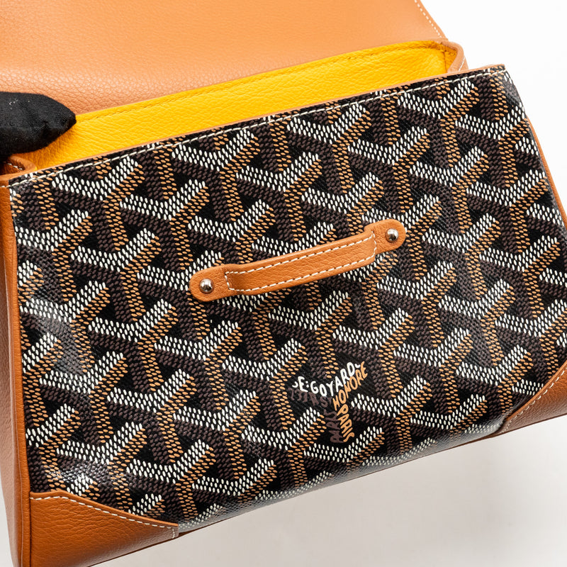 GOYARD MINI SAIGON GOYARDINE CANVAS/CALFSKIN BLACK/TAN SHW