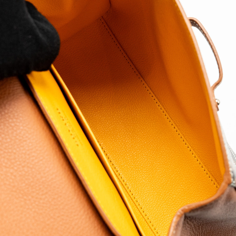 GOYARD MINI SAIGON GOYARDINE CANVAS/CALFSKIN BLACK/TAN SHW