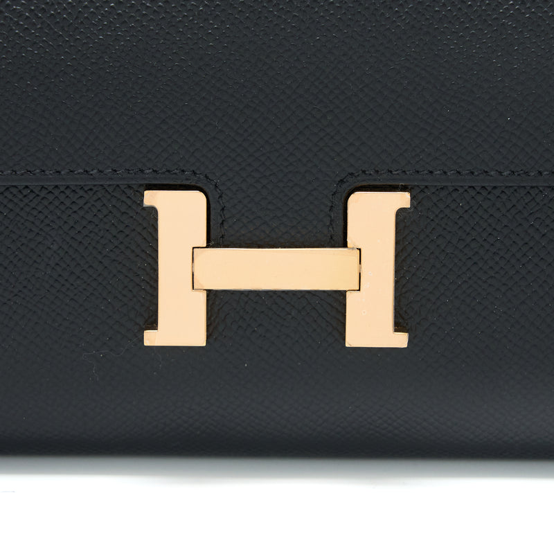 Hermes Constance To Go Epsom Black RGHW Stamp Y