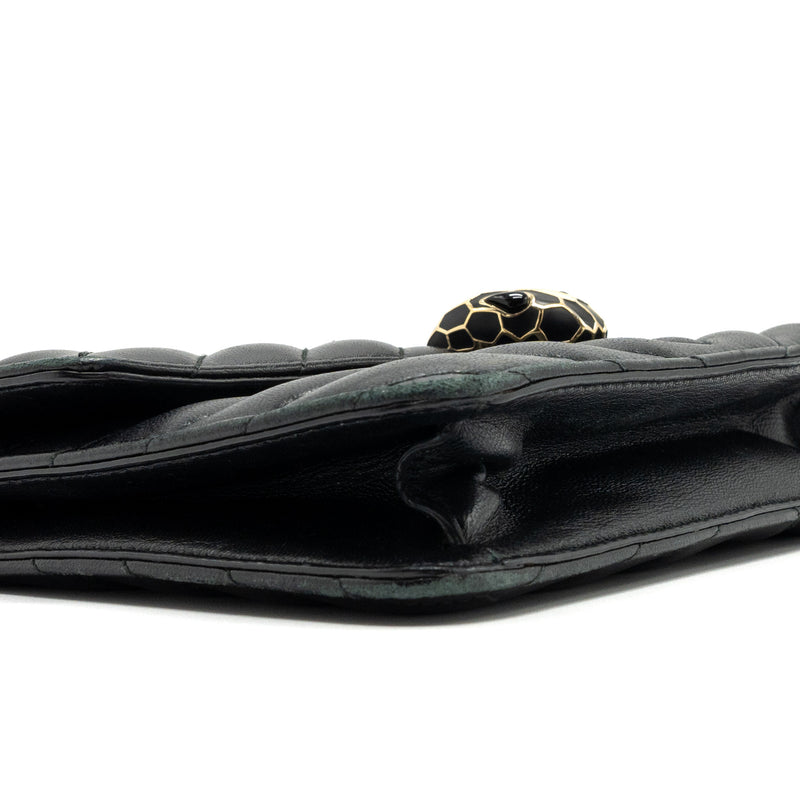 Bvlgari Serpenti Forever Shoulder Bag Leather Black LGHW