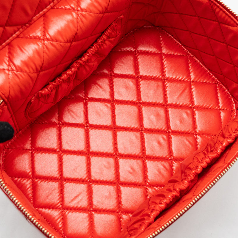 Chanel Large Vanity Pouch Patent Red GHW