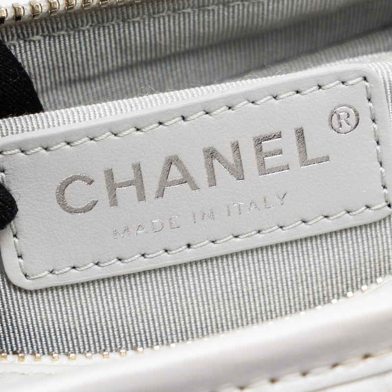 Chanel Small Gabrielle Hobo Bag Aged Calfskin Light Grey GHW