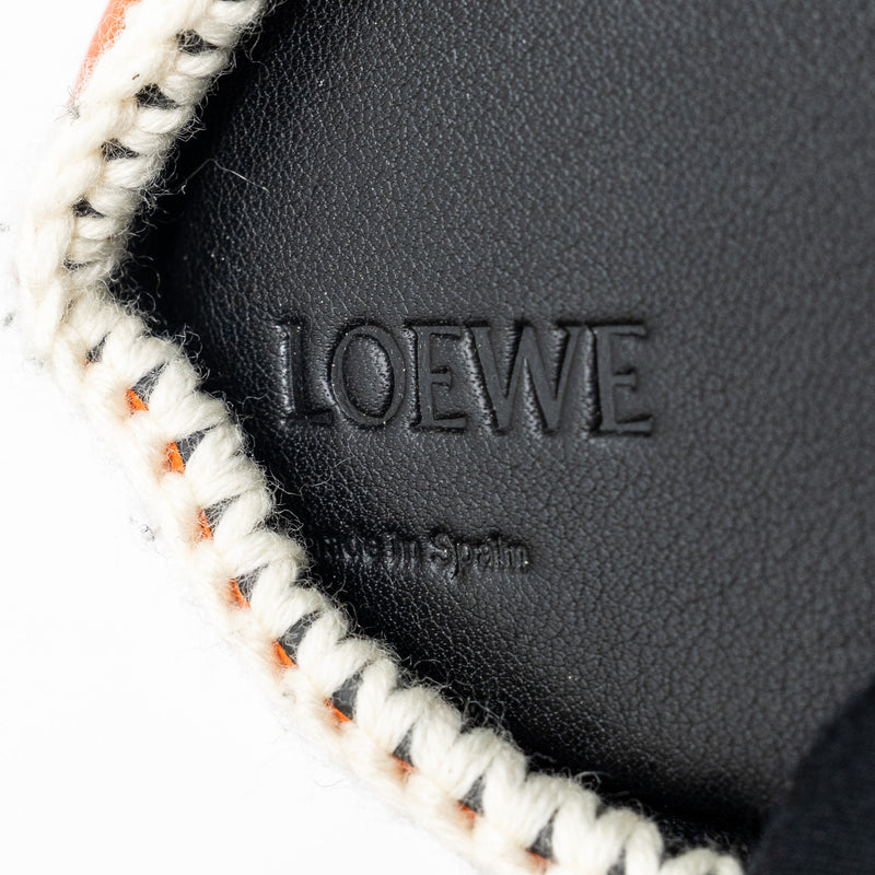 Loewe mini bunny crossbody bag calfskin orange / white SHW