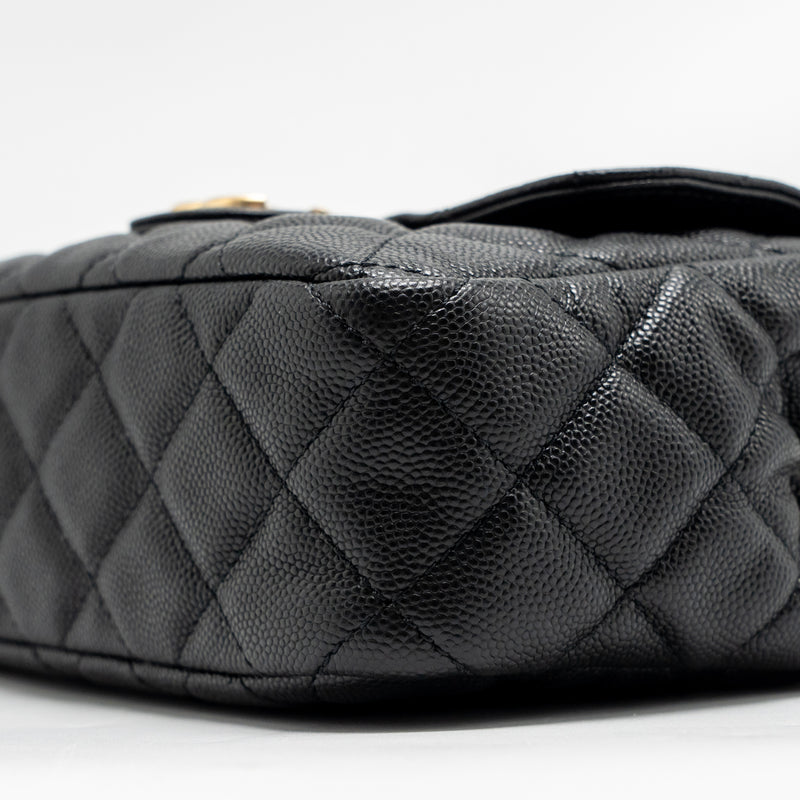 Chanel small hobo crossbody bag caviar black GHW (microchip)