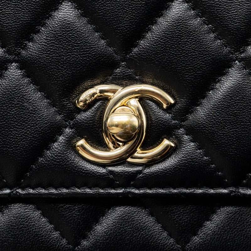 Chanel Mini Trendy CC Wallet on Chain Lambskin Black LGHW