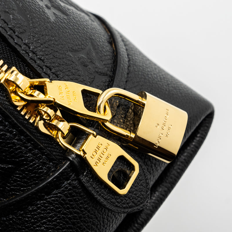 Louis Vuitton Black Monogram Empreinte Alma BB Gold Hardware