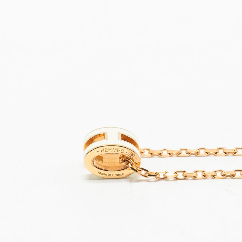 Hermes mini pop h Pendant White RGHW