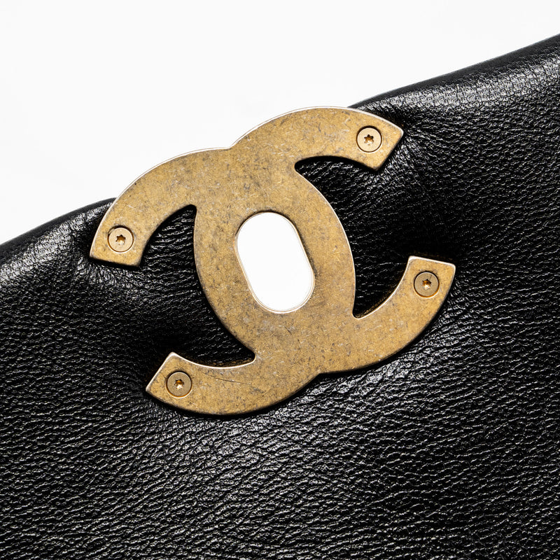 Chanel Medium 19 Bag Goatskin Black Multicolour Hardware