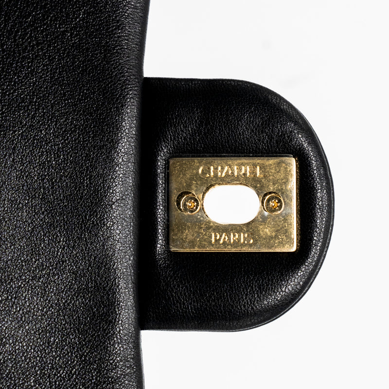Chanel Round Handle Mini Square Crossbody Bag Lambskin Brushed GHW(Microchip)