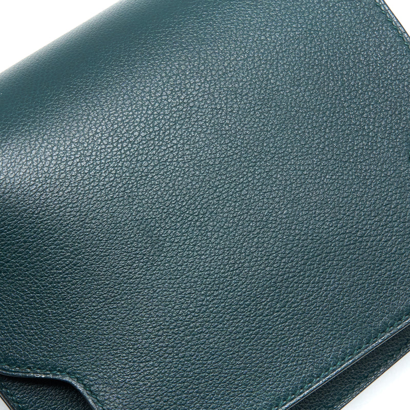 Hermes Mini Roulis Evercolour Vert Cypress SHW Stamp C