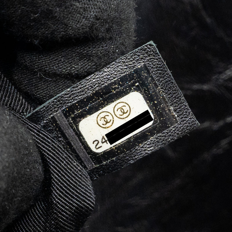 Chanel medium chevron boy bag limited edition calfskin black SHW