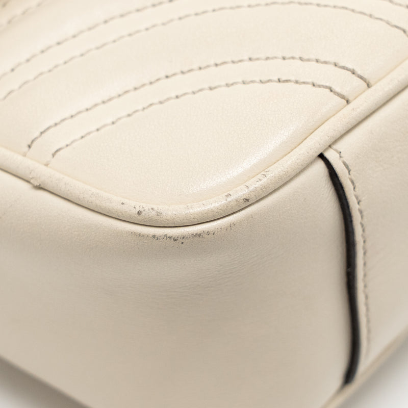 Gucci Mini Marmont bag calfskin white GHW