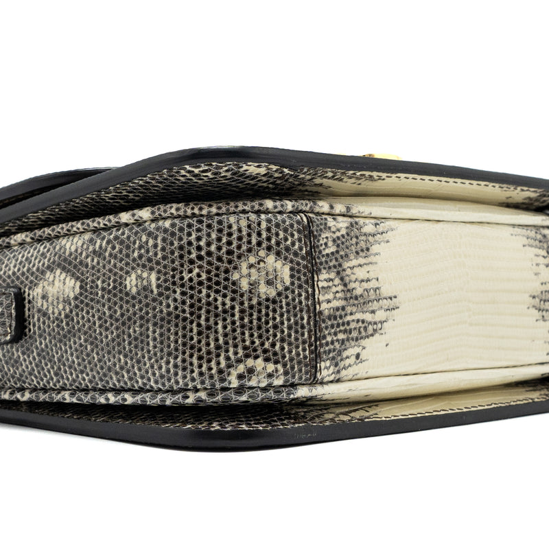Celine Teen Triomphe Bag Lizard Natural Colour GHW