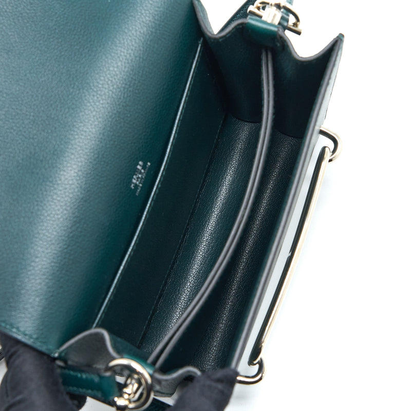 Hermes Mini Roulis Evercolour Vert Cypress SHW Stamp C