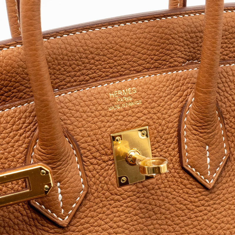 Hermes Birkin 25 Togo Gold GHW Stamp Y