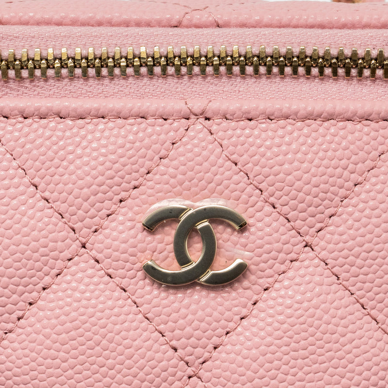 Chanel Mini Vanity Case Caviar Pink LGHW