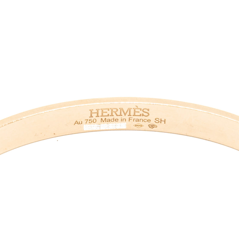HERMES Size SH Kelly Bracelet Rose Gold, Diamonds