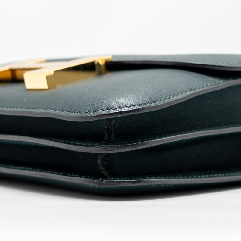 Hermes Mini Constance Swift Vert Cypres GHW Stamp Z