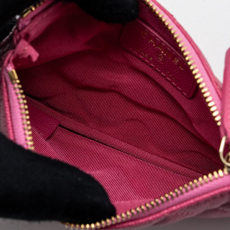 Chanel zippy pouch caviar pink LGHW