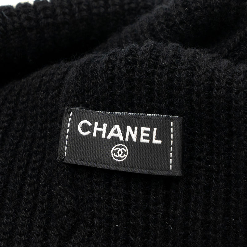 Chanel Cashmere Hat Pearl Black/White