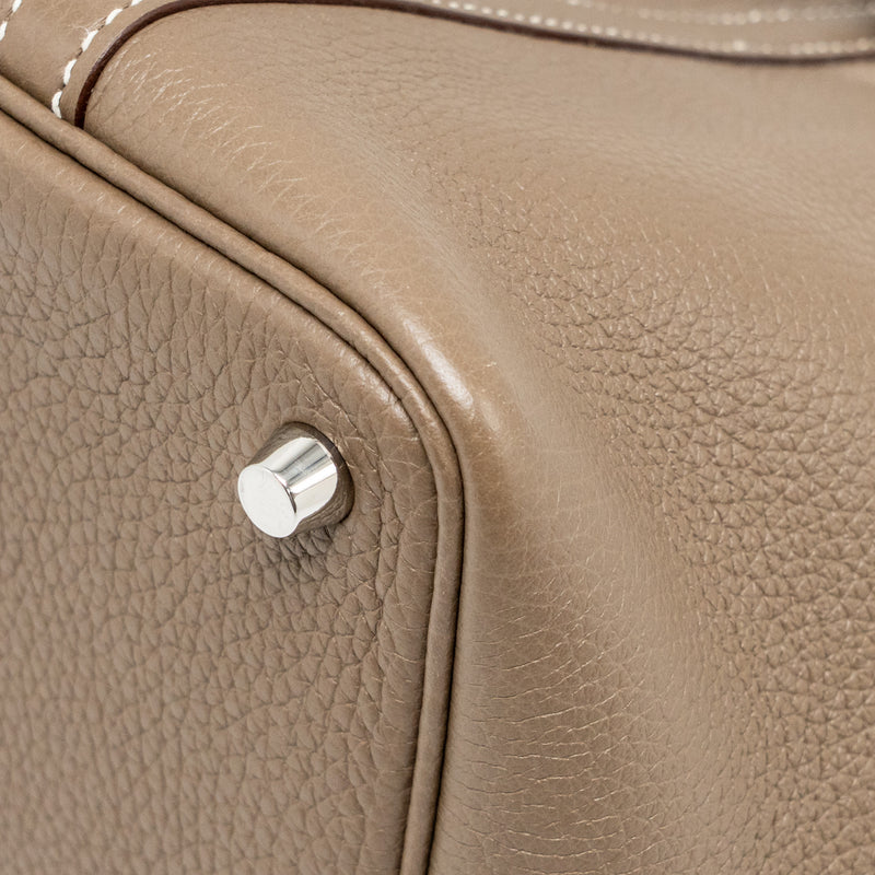 Hermes Picotin 18 Lock Bag clemence Etoupe SHW stamp Z