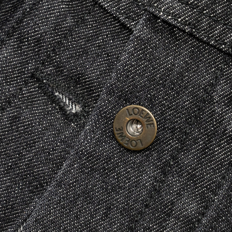 Loewe Size 40 Twisted Denim Jacket Cotton Black