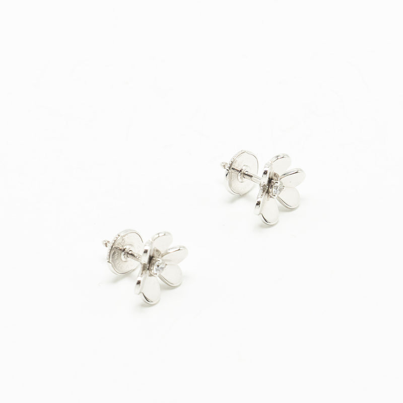 Van Cleef and Arpels Frivole Earrings mini model, white gold/diamonds