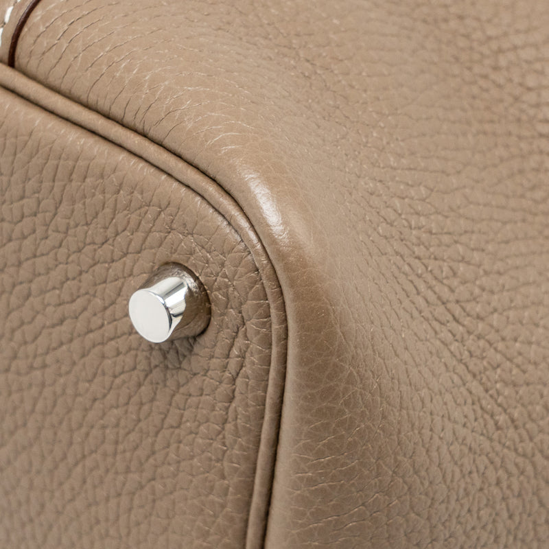 Hermes Picotin 18 Lock Bag clemence Etoupe SHW stamp Z