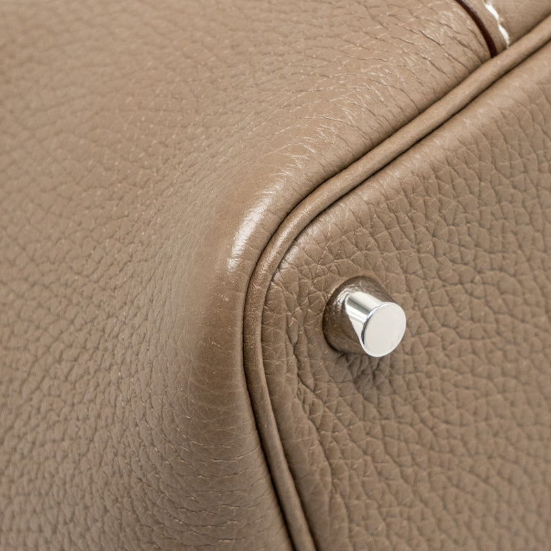Hermes Picotin 18 Lock Bag clemence Etoupe SHW stamp Z