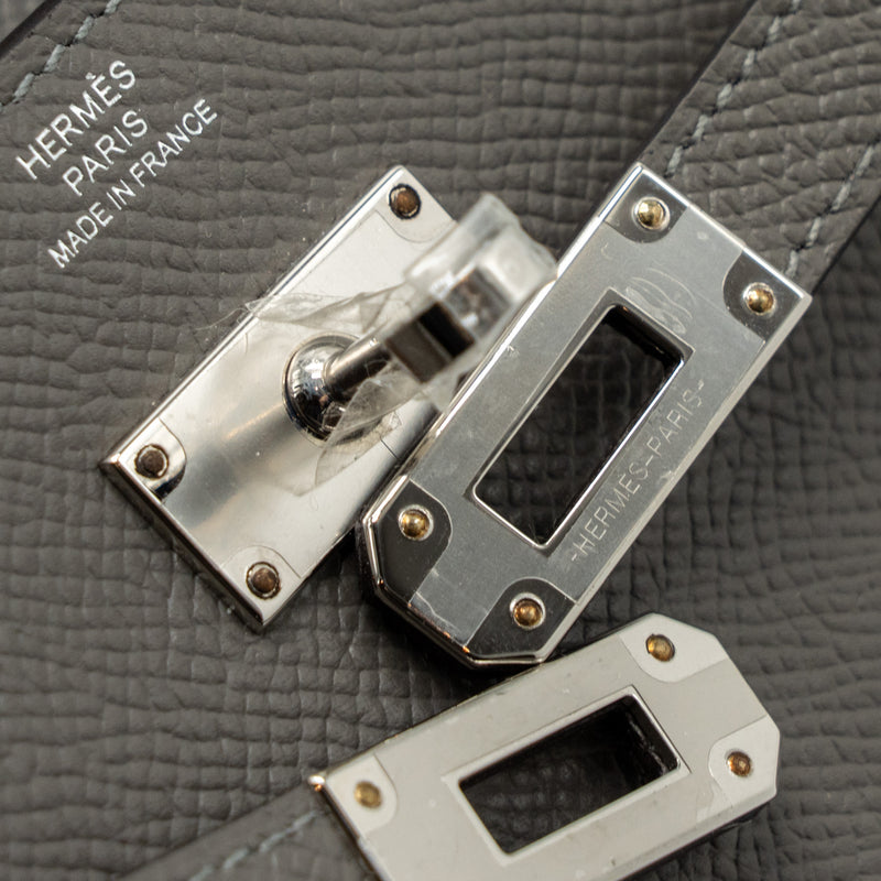 Hermes Kelly To Go Epsom Gris Meyer SHW Stamp U