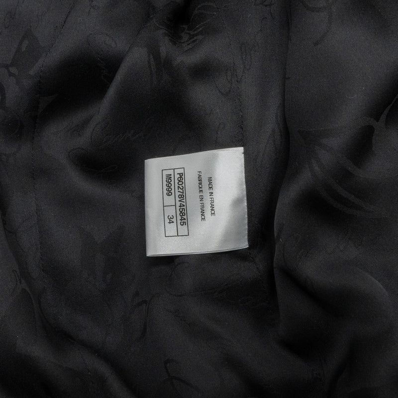 Chanel 19C Size 34 Jacket Cotton Knit Black/White