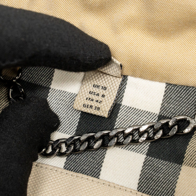 Burberry Size UK10 Trench Coat Cotton Brown