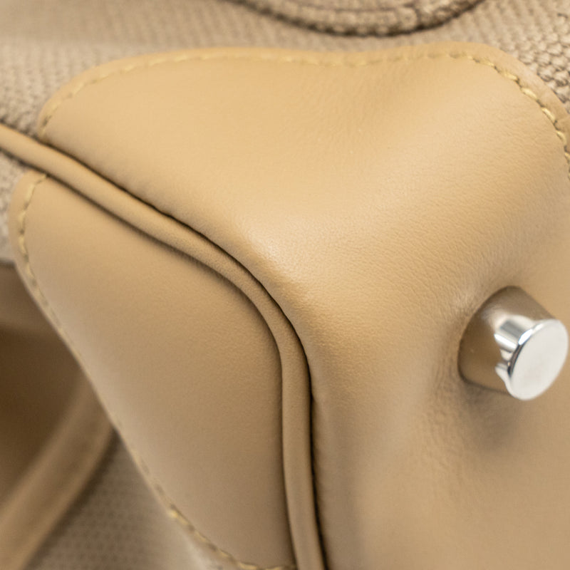 Hermes Birkin 25 Cargo Toile Goeland/Swift Beige Marfa/poussiere SHW Stamp K