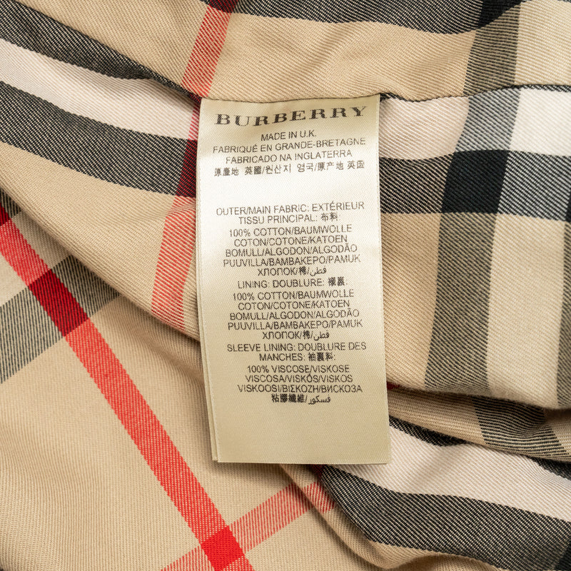 Burberry Size UK10 Trench Coat Cotton Brown