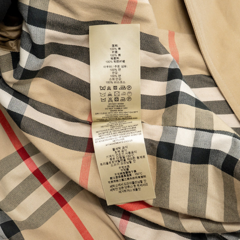 Burberry Size UK10 Trench Coat Cotton Brown